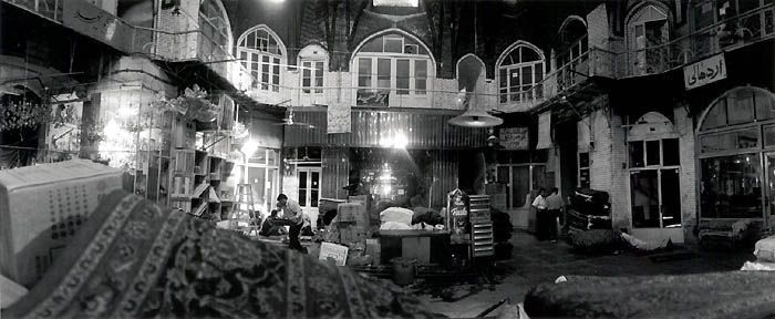 Le quartier des tapis au bazaar de Tehran