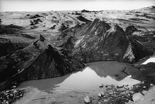 Vue sur langue de glacier