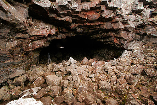 Cette partie du tube de lave Surtshellir-Stefánshellir est accessible et très impressionnante.